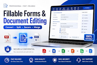 create fillable PDF forms, convert, split and  automate PDF tasks using python