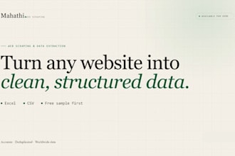 scrape website data and deliver clean excel reports using python