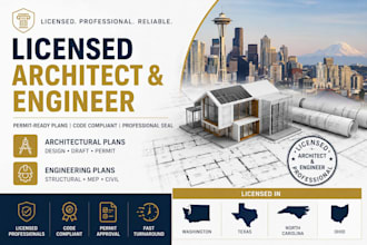 licensed architect, licensed engineer in washington, texas, north carolina, ohio