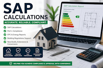provide sap calculations, energy compliance  for building regulations