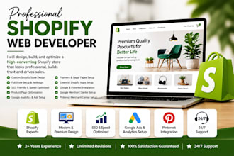 create a professional branded shopify dropshipping store that drives sales