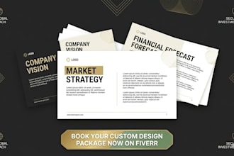 design a professional startup pitch deck and creator media kit