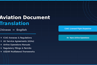 translate aviation documents between chinese and english