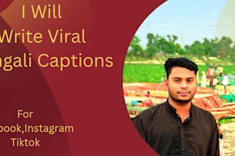 write viral bengali captions and copywriting for your facebook posts