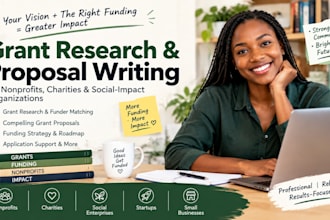 research grants and write nonprofit grant proposals and funding applications