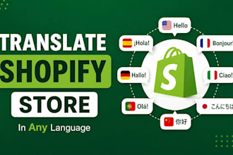 translate your whole shopify website or store into any language