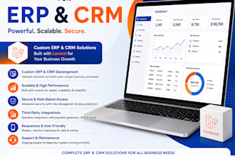 develop a custom laravel CRM, erp, or saas application