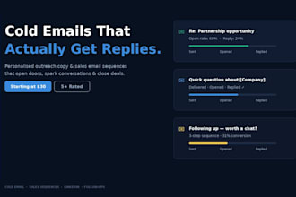 do compelling sales and cold email copywriting for outreach