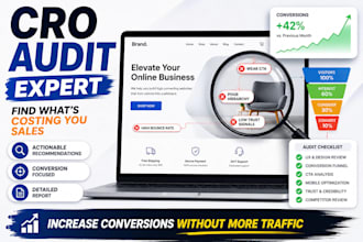do conversion rate optimization cro audit, shopify audit, website audit b2b cro