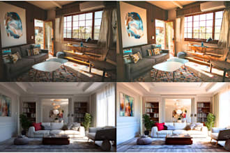 edit hdr and flash real estate photo
