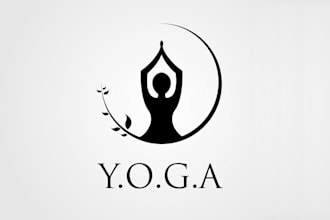 design a modern minimalist yoga studio logo