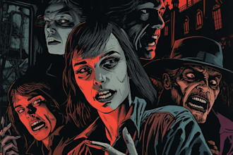 draw noir, horror and dark comic book art and illustrations