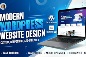 design modern responsive wordpress website using elementor