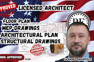 full permit drawing set as california licensed architect city permit approval