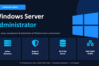 be your IT system administrator, setup windows server