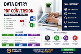 do data entry and pdf conversions