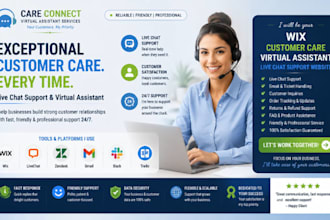 design wix customer care virtual assistant website live chat support website