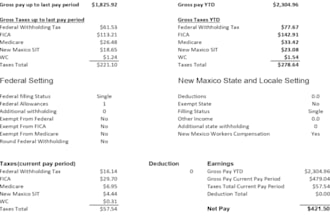 create simple stubs, w2 forms and pay slips for employers