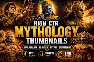 create high CTR mythology youtube thumbnails