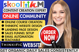 design thinkific beauty course website sales funnel landing page online course