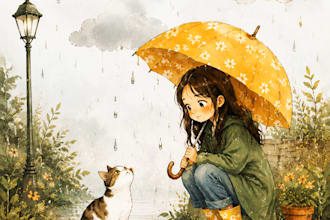 design children story book, child book illustration, picture book illustration