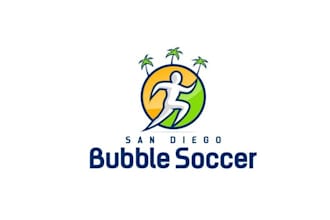 make sporty glee filled logo for san diego bubble soccer
