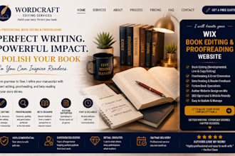 design wix book editing proofreading website beta reading fiction book website