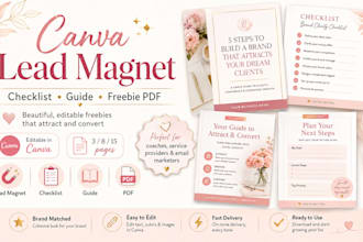 design canva lead magnet, checklist, guide, or freebie pdf