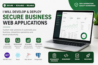 develop and deploy a secure business web application