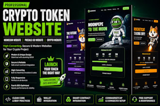 create crypto token website, memecoin website, presale ico website