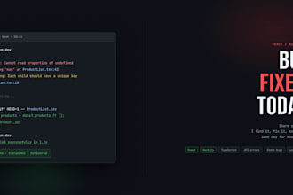 fix bugs in your react or nextjs app