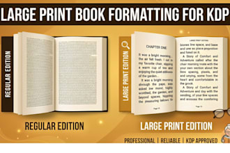 format your book as a large print KDP edition for seniors
