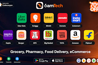 build food delivery, grocery, pharmacy, ecommerce apps