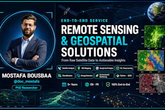 process and analyze raw satellite data into professional geospatial solutions