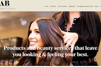 design a beauty website, spa website, skincare website for your brand
