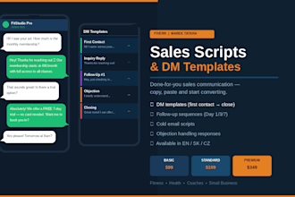 write sales scripts and templates and follow up sequences for your business
