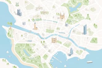 design illustrated tourism maps for cities, countries, and regions