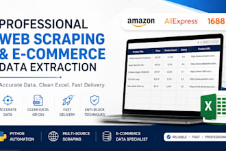 scrape product data from amazon, aliexpress or 1688 using python