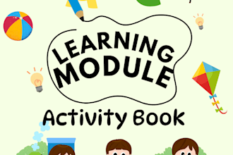 design kids learning activity book worksheet