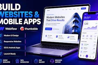 build your thunkable app, no code mobile app and cross platform app