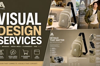 do visual identity design for social media post e commerce website and carousel
