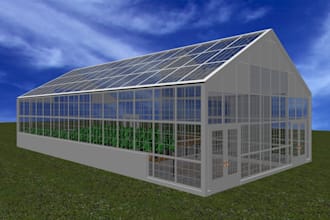 create photorealistic 3d greenhouse, glasshouse, orangery, conservatory design