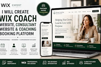 create wix coach website, consultant website and coaching booking platform