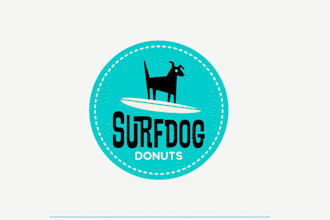 design beach donuts shop logo