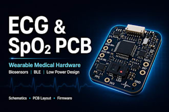 design ecg pcb spo2 pcb, biosensor and low power wearable medical pcb layout
