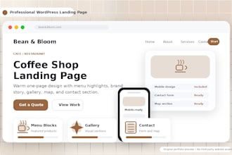 build a responsive wordpress landing page for your business