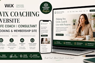 build wix coaching website, life coach website, online course booking platform