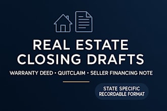 draft warranty deed quitclaim deed and seller financing contract for US property