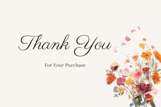 design personalized thank you cards and packaging stickers
