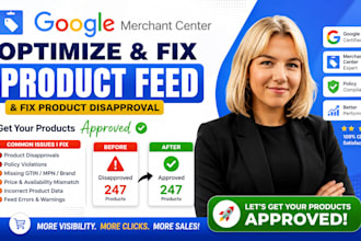optimize and fix product feed for google merchant center fix product disapproval
